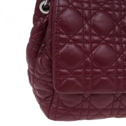 مملوكة مسبقًا Dior Maroon Soft Leather Medium Miss Dior Chain Shoulder Bag