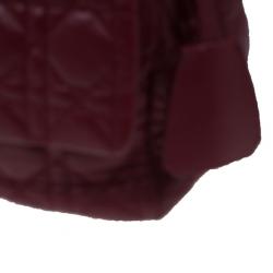 مملوكة مسبقًا Dior Maroon Soft Leather Medium Miss Dior Chain Shoulder Bag