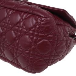 مملوكة مسبقًا Dior Maroon Soft Leather Medium Miss Dior Chain Shoulder Bag