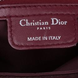 مملوكة مسبقًا Dior Maroon Soft Leather Medium Miss Dior Chain Shoulder Bag