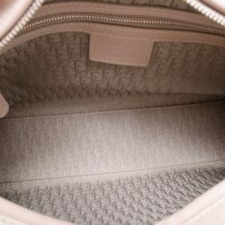 Pre Owned Christian Dior Grey Patent Leather Large 'Lady Dior' Bag