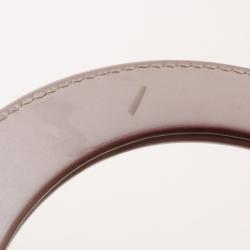 Pre Owned Christian Dior Grey Patent Leather Large 'Lady Dior' Bag