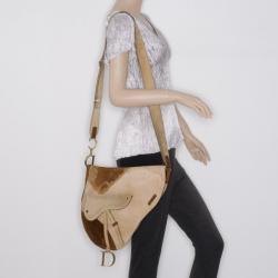 Pre Owned Dior Calf Hair Saddle Messenger Bag