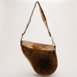 Pre Owned Dior Calf Hair Saddle Messenger Bag