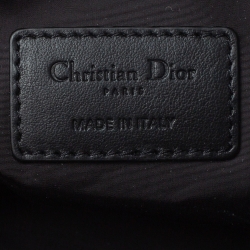 Pre Owned Dior Blue/Black Camouflage Canvas DiorDouble Zip Pouch