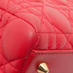 Dior Medium Red Leather Lady Dior