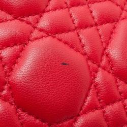 Dior Medium Red Leather Lady Dior