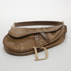 Pre Owned Dior Python Saddle Bag