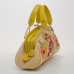 Pre Owned Dior Limited Edition Wicker Frame Bag