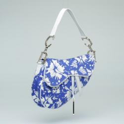 Pre Owned Dior Flower Print Saddle Bag