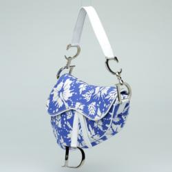 Pre Owned Dior Flower Print Saddle Bag
