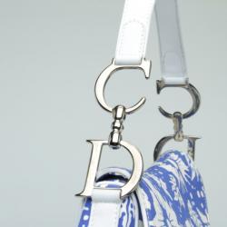 Pre Owned Dior Flower Print Saddle Bag