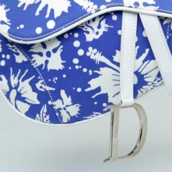 Pre Owned Dior Flower Print Saddle Bag