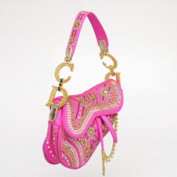 Pre Owned Dior Limited Edition India Saddle Bag