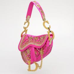 Pre Owned Dior Limited Edition India Saddle Bag