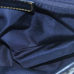 Pre Owned Dior Blue Denim Saddle Bag