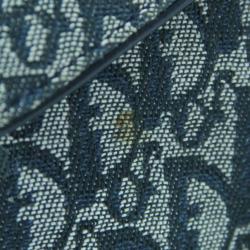 Pre Owned Dior Blue Denim Saddle Bag
