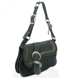 Pre Owned Dior Gaucho Double Flap Saddle Bag