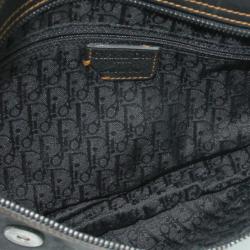 Pre Owned Dior Gaucho Double Flap Saddle Bag