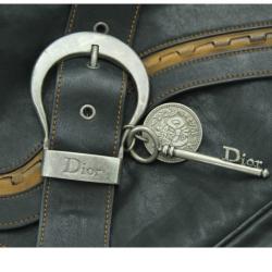 Pre Owned Dior Gaucho Double Flap Saddle Bag