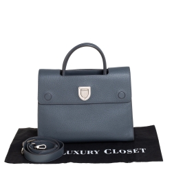 مملوكة مسبقًا Dior Grey Pebbled Leather Medium Diorever Tote 