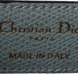 Pre Owned Dior Blue Leather Mini Saddle Bag