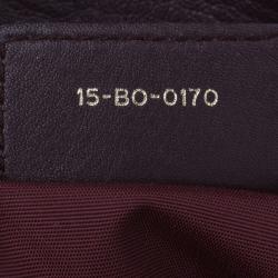 مملوكة مسبقًا Dior Purple Lambskin Large Cannage Quilted Flap Shoulder Bag