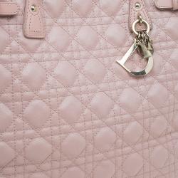 Pre Owned حقيبة ديور باناريا شوبر كانفاس وردي مقوى متوسطة