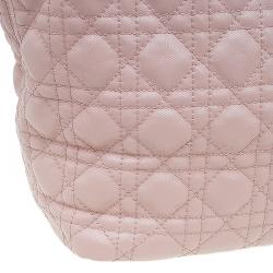 Pre Owned حقيبة ديور باناريا شوبر كانفاس وردي مقوى متوسطة