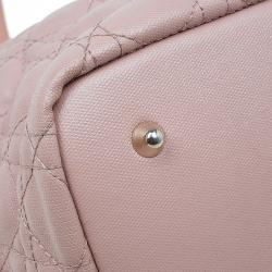 Pre Owned حقيبة ديور باناريا شوبر كانفاس وردي مقوى متوسطة