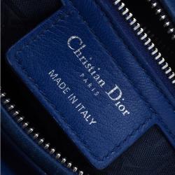 Pre Owned حقيبة ديور ليدي ديور جلد أزرق كحلي متوسطة