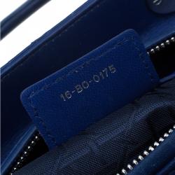 Pre Owned حقيبة ديور ليدي ديور جلد أزرق كحلي متوسطة