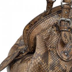 Pre Owned Dior Brown Python My Dior Frame Bag