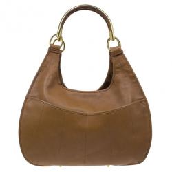 Pre Owned Dior Brown Leather Medium 61 Hobo
