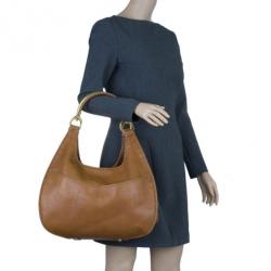 Pre Owned Dior Brown Leather Medium 61 Hobo