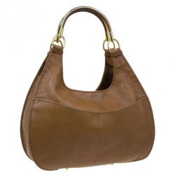 Pre Owned Dior Brown Leather Medium 61 Hobo