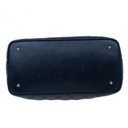 مملوكة مسبقًا حقيبة توت ديور ’باناريا’ مغطاة بالكانفاس الكحلي متوسطة