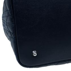 مملوكة مسبقًا حقيبة توت ديور ’باناريا’ مغطاة بالكانفاس الكحلي متوسطة