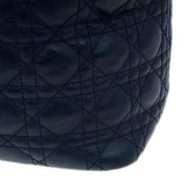 مملوكة مسبقًا حقيبة توت ديور ’باناريا’ مغطاة بالكانفاس الكحلي متوسطة