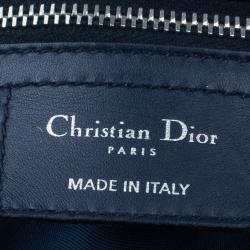 مملوكة مسبقًا حقيبة توت ديور ’باناريا’ مغطاة بالكانفاس الكحلي متوسطة