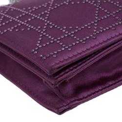 Pre Owned حقيبة كلتش ديور كاناج ساتان بنفسجي