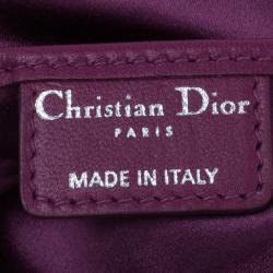 Pre Owned حقيبة كلتش ديور كاناج ساتان بنفسجي