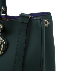 Pre Owned حقيبة توت شوبر ديور ديوريسيمو جلد أخضر كبيرة