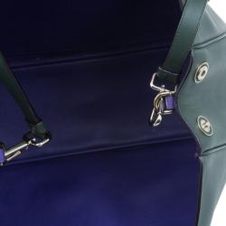 Pre Owned حقيبة توت شوبر ديور ديوريسيمو جلد أخضر كبيرة