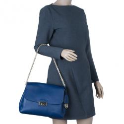مملوكة مسبقًا Dior Blue Soft Leather Flap Bag
