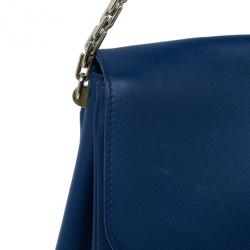 مملوكة مسبقًا Dior Blue Soft Leather Flap Bag