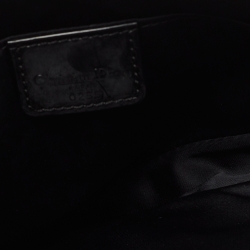 Pre Owned Dior Black Satin Embroidered Saddle Shoulder Bag