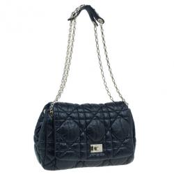 Pre Owned حقيبة كتب ديور ميلي لا فورت جلد كاناج أسود