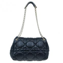 Pre Owned حقيبة كتب ديور ميلي لا فورت جلد كاناج أسود