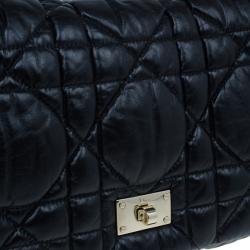 Pre Owned حقيبة كتب ديور ميلي لا فورت جلد كاناج أسود